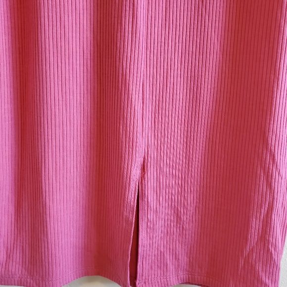 REFORMATION Pink Ribbed Midi Bodycon Dress sz M - Picture 6 of 8